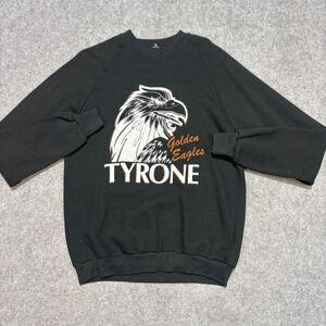 Vintage Jerzees by Russell Tyrone Golden Eagles Sweatshirt Black XL Made in USA